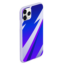 Чехол iPhone 11 Pro матовый SPORT STYLE BLUE, цвет: 3D-светло-сиреневый — фото 2