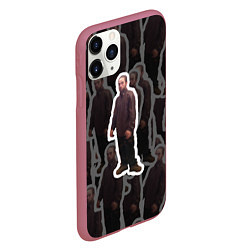 Чехол iPhone 11 Pro матовый Роберт Паттинсон Мем, цвет: 3D-малиновый — фото 2