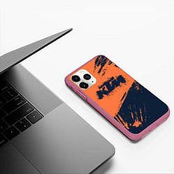 Чехол iPhone 11 Pro матовый KTM ГРАНЖ Z, цвет: 3D-малиновый — фото 2
