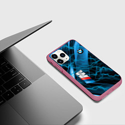 Чехол iPhone 11 Pro матовый BMW, цвет: 3D-малиновый — фото 2
