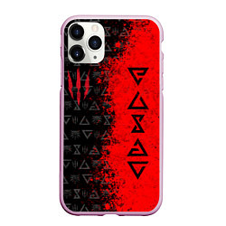 Чехол iPhone 11 Pro матовый THE WITCHER 9, цвет: 3D-розовый