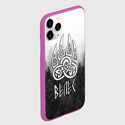 Чехол iPhone 11 Pro матовый ВЕЛЕС туманный лес, цвет: 3D-фиолетовый — фото 2