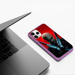 Чехол iPhone 11 Pro матовый Agent here, цвет: 3D-фиолетовый — фото 2