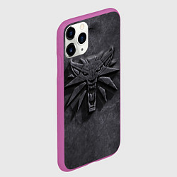 Чехол iPhone 11 Pro матовый THE WITCHER КАМЕНЬ ЛОГО, цвет: 3D-фиолетовый — фото 2