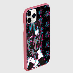 Чехол iPhone 11 Pro матовый Sad Anime Girl, цвет: 3D-малиновый — фото 2