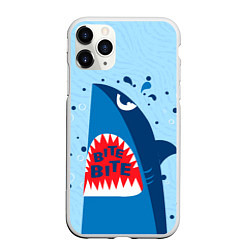 Чехол iPhone 11 Pro матовый Акула bite, цвет: 3D-белый