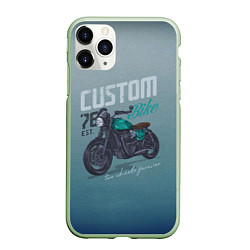 Чехол iPhone 11 Pro матовый Custom Bike, цвет: 3D-салатовый