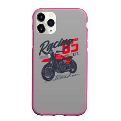 Чехол iPhone 11 Pro матовый Racing 85, цвет: 3D-малиновый