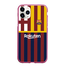 Чехол iPhone 11 Pro матовый BARCELONA FC БАРСЕЛОНА ФК BARCA, цвет: 3D-малиновый