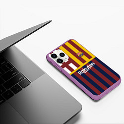 Чехол iPhone 11 Pro матовый BARCELONA FC БАРСЕЛОНА ФК BARCA, цвет: 3D-фиолетовый — фото 2