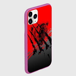 Чехол iPhone 11 Pro матовый Славянские символы, цвет: 3D-фиолетовый — фото 2