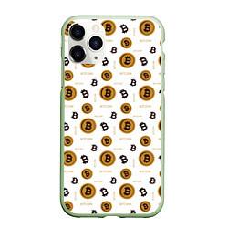 Чехол iPhone 11 Pro матовый Узор и биткоина Pattern