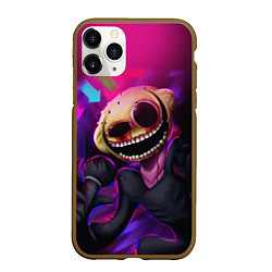 Чехол iPhone 11 Pro матовый Friday Night Funkin монстр, цвет: 3D-коричневый