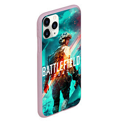 Чехол iPhone 11 Pro матовый Battlefield 2042, цвет: 3D-розовый — фото 2