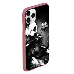 Чехол iPhone 11 Pro матовый 2B Nier: Automata, цвет: 3D-малиновый — фото 2