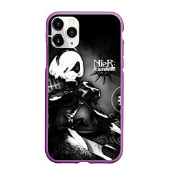 Чехол iPhone 11 Pro матовый 2B Nier: Automata, цвет: 3D-фиолетовый