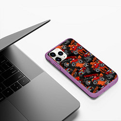 Чехол iPhone 11 Pro матовый MONSTER TRUCK RED, цвет: 3D-фиолетовый — фото 2