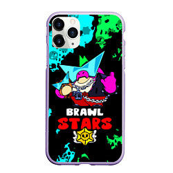 Чехол iPhone 11 Pro матовый Плохиш Базз, Buzz Brawl Stars, цвет: 3D-светло-сиреневый