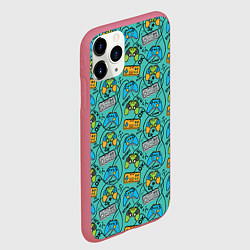 Чехол iPhone 11 Pro матовый Джойстики, цвет: 3D-малиновый — фото 2