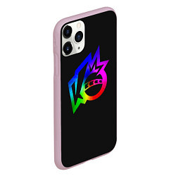 Чехол iPhone 11 Pro матовый Knockout city Rainbow logo, цвет: 3D-розовый — фото 2