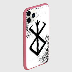 Чехол iPhone 11 Pro матовый БЕРСЕРК logo чб, цвет: 3D-малиновый — фото 2