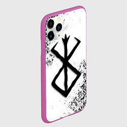 Чехол iPhone 11 Pro матовый БЕРСЕРК logo чб, цвет: 3D-фиолетовый — фото 2