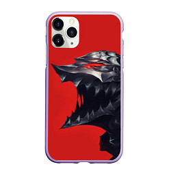 Чехол iPhone 11 Pro матовый BERSERK маска аниме, цвет: 3D-светло-сиреневый