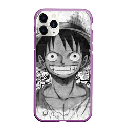 Чехол iPhone 11 Pro матовый Луфи улыбается one piece, цвет: 3D-фиолетовый