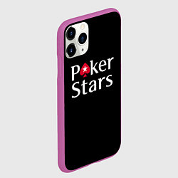 Чехол iPhone 11 Pro матовый Poker Stars, цвет: 3D-фиолетовый — фото 2