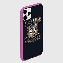 Чехол iPhone 11 Pro матовый Шахматный Король, цвет: 3D-фиолетовый — фото 2