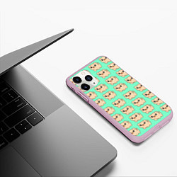 Чехол iPhone 11 Pro матовый Мопсов много не бывает, цвет: 3D-розовый — фото 2