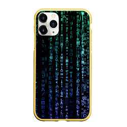 Чехол iPhone 11 Pro матовый Матрица 3D, цвет: 3D-желтый