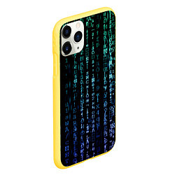 Чехол iPhone 11 Pro матовый Матрица 3D, цвет: 3D-желтый — фото 2