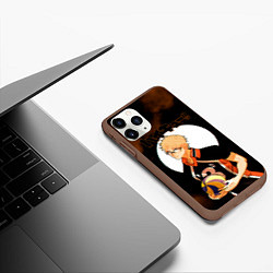 Чехол iPhone 11 Pro матовый Кей Цукишима Haikyuu!!, цвет: 3D-коричневый — фото 2