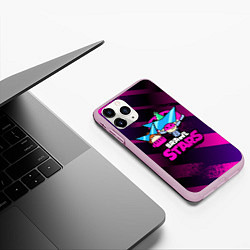 Чехол iPhone 11 Pro матовый Плохиш Базз Buzz Brawl Stars, цвет: 3D-розовый — фото 2