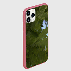 Чехол iPhone 11 Pro матовый Летние дубы, цвет: 3D-малиновый — фото 2