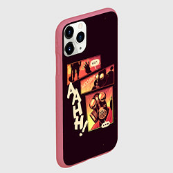 Чехол iPhone 11 Pro матовый Пиро за работой, цвет: 3D-малиновый — фото 2