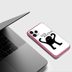 Чехол iPhone 11 Pro матовый Ъуъ, жоска, цвет: 3D-малиновый — фото 2