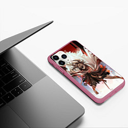 Чехол iPhone 11 Pro матовый ХЯККИМАРУ ДОРОРО, цвет: 3D-малиновый — фото 2