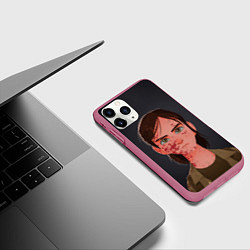 Чехол iPhone 11 Pro матовый Элли в крови, цвет: 3D-малиновый — фото 2