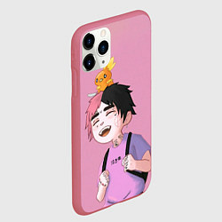 Чехол iPhone 11 Pro матовый Young Lil Peep, цвет: 3D-малиновый — фото 2