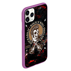 Чехол iPhone 11 Pro матовый Элвис Пресли Rock n roll, цвет: 3D-фиолетовый — фото 2