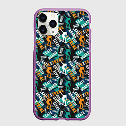 Чехол iPhone 11 Pro матовый SKATEBOARD, цвет: 3D-фиолетовый