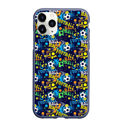 Чехол iPhone 11 Pro матовый FOOTBALL, цвет: 3D-серый