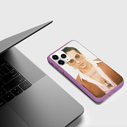 Чехол iPhone 11 Pro матовый Maneskin, цвет: 3D-фиолетовый — фото 2