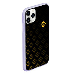 Чехол iPhone 11 Pro матовый BINANCE БИНАНС ПАТТЕРН, цвет: 3D-светло-сиреневый — фото 2