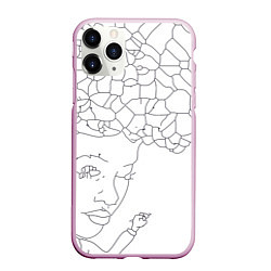 Чехол iPhone 11 Pro матовый Афро абстракция, цвет: 3D-розовый