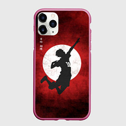 Чехол iPhone 11 Pro матовый Шоё Хината прыжок Haikyu!!, цвет: 3D-малиновый