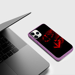 Чехол iPhone 11 Pro матовый Берсерк манга, цвет: 3D-фиолетовый — фото 2
