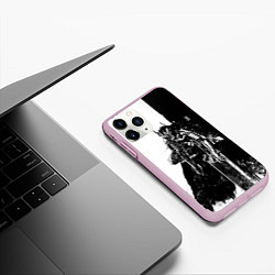 Чехол iPhone 11 Pro матовый Берсерк черно-белый, цвет: 3D-розовый — фото 2